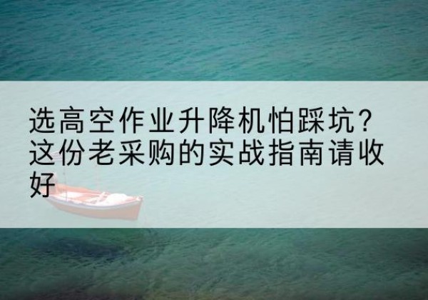 巩义高空作业升降机厂家推荐-选高空作业升降机怕踩坑？这份老采购的实战指南请收好